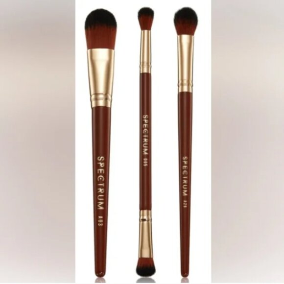 New Spectrum 3 Piece Make-Up Brush Set Beauty Brushes - Sealed - Picture 2 of 2